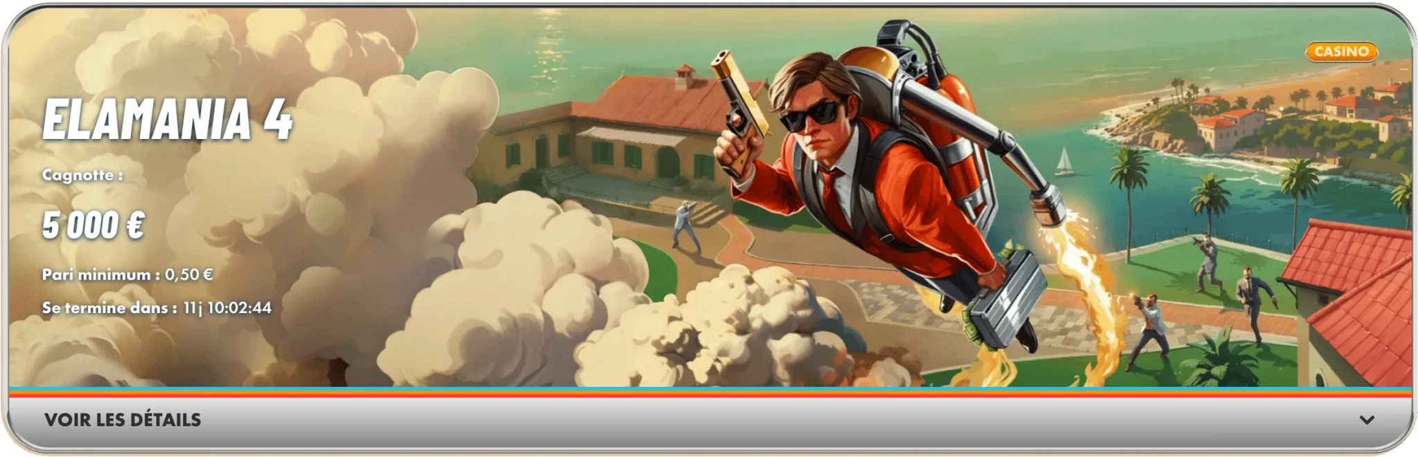 Interface du bonus Vegasino sur mobile