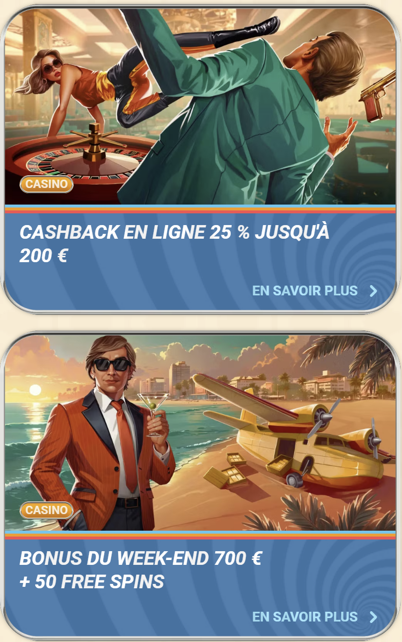 Promotions Vegasino sur mobile